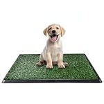 Flybold Dog Grass - Small Dog Grass Pad with Tray - Dog Pee Grass - Portable, Washable, Reusable Pee Pad - Bite Resistance Turf, Less Stink, Potty for Balcony - Perfect for Puppy Training (51 X 63 cm)