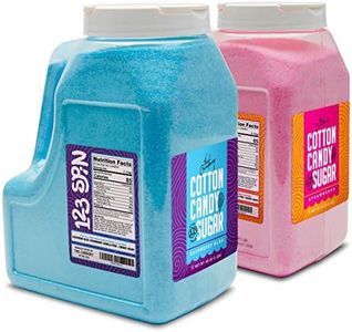 The Candery Cotton Candy Floss Sugar 6lbs 96oz jars- 2 Pack Strawberry and Raspberry