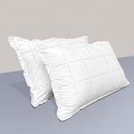 SleepyCat Cotton Pillow Case with Envelope Closure - Pack of 2 Count | Coloured with AZO-Free Dyes and Oeko-Tex Certified | Machine Washable, Overboard Checks (King Size, 32X20 Inches),200
