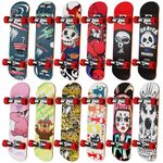 Finger Skateboards Set of 12, Mini Toy Finger Skateboard Fingerboards with Mini Screwdriver, 12 Pieces Finger Toys Pack, Gifts for Kids Children Finger Skater