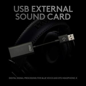 Logitech G PRO X Gaming Headset – Black, Wired Over-Ear