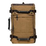 KAUKKO Canvas Travel Backpack Multi-Functional Bag Fits 17" Laptop, Large Capacity Hiking Backpack, Outdoor Daypack KHAKI,23.8L