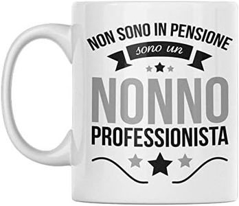 Vulfire Nonno Tazza Regalo Uomo Compleanno Idea Originale Idee Regali per Lui per Natale Festa del papà, Babbo Migliore del Mondo (Bianco, Ceramica)