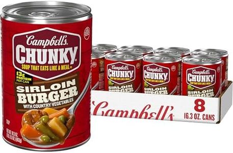 Campbell’s Chunky Soup, Sirloin Burger With Country Vegetable Beef Soup, 16.3 oz Can (Case of 8)