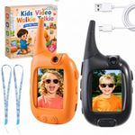 2Pack Video Walkie Talkies for Kids 3280ft Long Range, 180° Rotating Camera