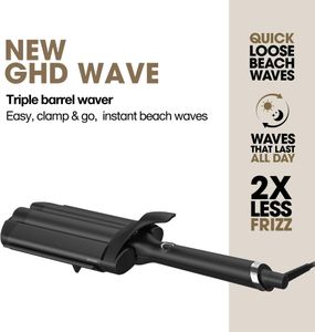ghd Triple Barrel Hair Waver – Black Wave Styler