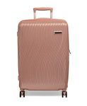 ROMEING Milano 24 inch, Polycarbonate Luggage, Hardsided, (Rose Gold 65 cms) Medium Check-in Trolley Bag | 8 Spinner Smooth Wheels | TSA Lock | Unbreakable | Men & Women