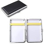 2 Pack Cigarette Cases Leather Cigarette Tin Double Sided Flip Open Pocket Cigarette Box for 16 Cigarettes(Random 2 Packs Shipped)