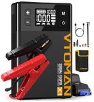 VTOMAN X1 2500A Jump Starter with Air Compressor, 12V Car Battery Booster (Up to 8.5L Gas/6.0L Diesel Engines) with 150PSI Digital Tire Inflator, Portable Power Pack and Jump Leads.