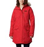 Columbia Women's Suttle Mountain Long Insulated Jacket, Red Lily, S UK