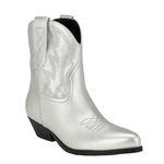 GUESS Women's Ginette Ankle Boot, Silver 040, 9.5