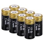 Luseyohxs CR123a Battery 3.7V Li-Ion [Rechargeable] 8-Pack for Arlo Cameras (VMC3030/VMK3200/VMS3330/3430/3530), Flashlights, Microphones, Cameras and Photographic Equipment