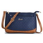 EXOTIC Studded Dual Tone Sling bag for Women Blue