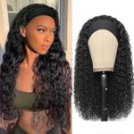 QUEENTAS Black Headband Wigs for Wo