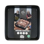 Hairy Bikers Bakeware, Square Cake Tin, Non-Stick Coating, PFOA Free, Oven Safe, Dishwasher Safe, Freezer Safe, Black