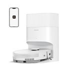 DREAME D20 Plus Robot Vacuum and Mop, 13,000Pa Suction, Self-Emptying with 5L Dust Bag, DuoBrush for Pet Hair, LDS Mapping, App & Voice Control, 5200mAh Battery, Ideal for Hard Floors & Carpets