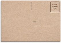 Home Advantage Blank Kraft 4x6 Postcards with Mailing Side, Set of 50
