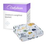 Dailydream Children's Weighted Blanket 104 x 150 cm 3.2 kg Safari Motif 100% Cotton with Glass Bead Filling Heavy Blanket for Sleeping Weighted Blanket Therapy Blanket Body Weight 35-55 kg