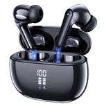 JBMI Wireless Earbuds Bluetooth Earphones, 60H Deep Bass Ear Buds with 4 Noise Cancelling Microphone, IPX5 Waterproof in Ear Headphones for iPhone Android Sports Gaming Usb C