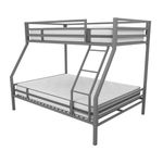 Novogratz Maxwell Metal Bunk Bed, Twin/Full, Gray