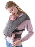 Ergobaby Embrace Baby Carrier for Newborns from Birth with Head Support, Extra Soft and Ergonomic, Heather Grey