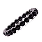 Plus Value Natural Black Tourmaline Bracelet For Strong Protection From Negativity & Negative People For Unisex Adult (2 Step Energized, Original Black Tourmaline Beads Size 8Mm)