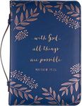 Eccolo Zippered Bible and Book Cover Case for Men and Women, Holds & Protects Standard 5.5 x 8.5 Bibles