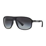 Emporio Armani Men's Sunglasses, Black/Grey (50638G), 56