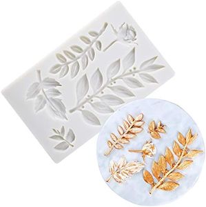 Silicone Fondant Mold Rose Leaves Fondant Mold Leaves Branch Vimen Leaves Silicone Mold Leaves Branch Fondant Mold Cake Decorating Gumpaste Icing