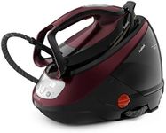 Tefal Pro Express Protect High Pressure Steam Generator Iron, 1.8 L Capacity, 7.5 Bar, 140 g/min continuous steam & 560 g/min steam boost, 2600 Watt, Removable Scale Collector, Burgundy & Black GV9230