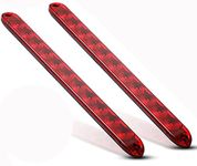 CZC AUTO 16 Inch 11 LED Trailer Light Bar Strip 2 PCS 12V Tail Light Bar Waterproof Red Bar Light for Tail Running Stop Brake Turn Signal Marker Light ID Bar on RV Truck Boat Trailers