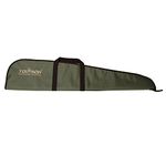 TOURBON Hunting Shotgun Rifle Gun Case Storage Bag With Adjustable Shoulder Strap - Green with Brown Trim (Rifle)