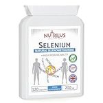 Selenium 120 Capsules 200µg - Natural Selenomethionine - High Bioavailability - High Strength - One-a-Day - Immune, Thyroid, Fertility - Hair and Nails