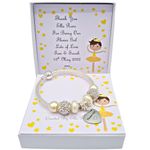 Flower Girl Bridesmaid Wedding Thank You Little Girl Junior Gift Keepsake Proposal Charm Bracelet Personalised Jewellery Girl Kids Princess Her Present