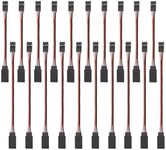 VGOL 20PCS 3Pin Servo Extension Lead Male to Female Servo Extension Cable Model Aircraft Connection Cable Compatible with Futaba Compatible with JR servo 10cm 15cm