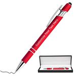 Aolun Personalized Pens,Custom Engraving Ballpoint Pens with Stylus,Soft Touch Metal,Engraved Name,Logo or Message,Great for Birthdays, Anniversaries, Graduations(Medium Point,Black Ink)