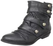 Madden Girl Women's Ecker Ankle Boot, Black Paris, 4 UK