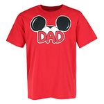 Jerry Leigh Men's Mickey Mouse Dad Family T-Shirt, XLarge, Red