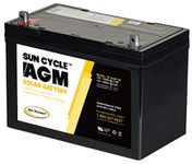 Carmanah CMH-AGM-100 100 Amp AGM Deep Cycle Rechargeable Replacement Battery for PV Solar and Inverters (No Maintenance)