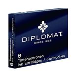 Diplomat Ink Cartridges- 6 pack- Black