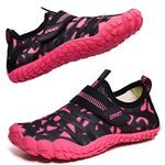 Water Shoes Kids Boys Girls Beach Shoes Kids Aqua Swimmming Shoes Pool Barefoot Shoes Quick Dry Lightweight Kids Surfing Diving Shoes Black Red