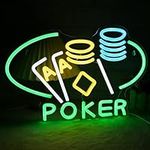 Poker Neon Signs for Wall Decor Tex