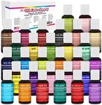 31 Food Color Set of U.S. Cake Supply Liqua-Gel 2.3-Ounce Cake Food Coloring 30 Bottle Kit