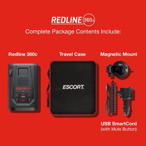 ESCORT Redline360c Radar Detector – Long Range, Bluetooth, OLED Display