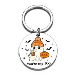 XPENMULBOJA Halloween Boo Basket Stuff for Women Kids Boo Keychain for Men Boyfriend Girlfriend Halloween Basket for Teens Girls Boys Cute Halloween Gifts for Her Teen Girls Boo Basket Stuffers,