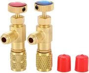 gohantee R12 R410 Refrigerant Charging Valve, R12 R22-1/4“ Male to 1/4” Female, R410-1/4" Male to 5/16" Female, Safety Adapter Flow Control Ball Valve for R12 R22 R410 Air Conditioner Manifold