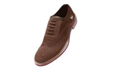 Neeman's The Oxford Knits Sneakers for Mens | Breathable Recycled Knit with PU Tongue Comfortable & Flexible EVA Sole | Brown UK7