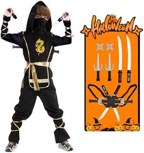 digi marker Halloween Ninja Costume for Boys Kids Ninja Dress Up & Pretend play with Deluxe Ninja toys