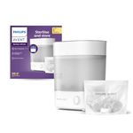 AVENT Sterilizer With Microwave Sterilizing Bags Combo I No.1 Brand Recommended by Moms Worldwide | Kills 99.9%* Germs In 10 mins Cycle With Natural Steam Sterilization I SCF291/10,1 Count