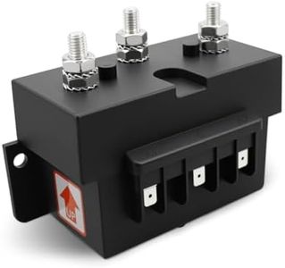 12V 3-Wire Tripolar 6000W Max Heavy Duty Reverse Solenoid Dual Direction Control Box Fit for Anchor Windlass Marine Boat Electric Winch Forklifts Construction Machinery